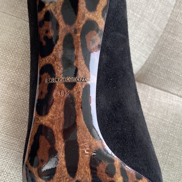Dolce & Gabbana Black Kate Leopard Heels - Picture 5 of 9